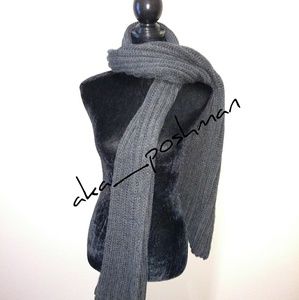 Men/Women Gray H&M Thick Knit Scarf
